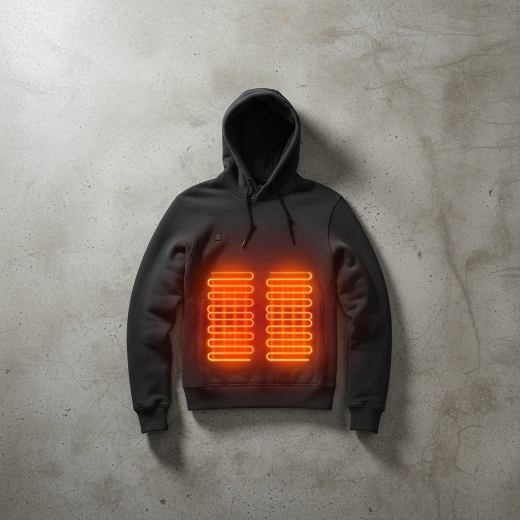 Unisex Pullover Heated Hoodie With Core Heating
