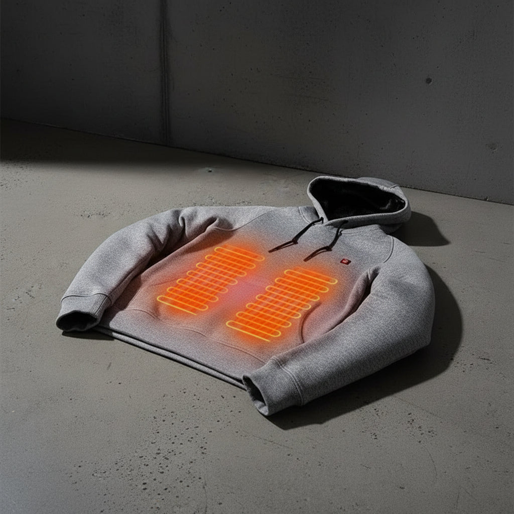 Unisex Pullover Heated Hoodie With Core Heating